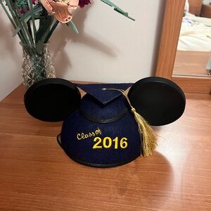 Disney Blue and Gold Graduation Mickey Ears Hat